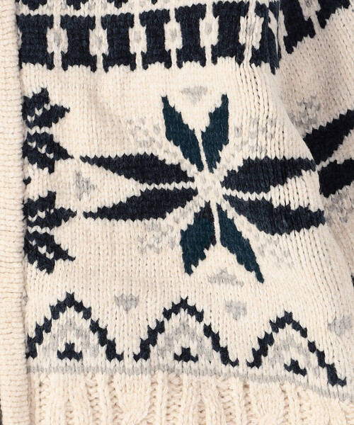 COMME CA ISM(コムサイズム)の「【雑誌掲載商品】雪柄 モールニット ジップアップ ブルゾン(ニット/セーター・キッズ・ブラック/アイボリー/ブルー・130cm/120cm/150cm)」の16枚目の写真