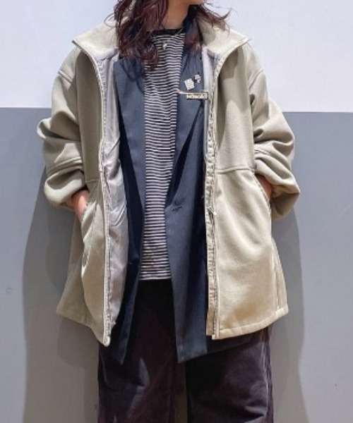 HONEYSUCKLE ROSE】スタンドネックZIPブルゾン (大人カジュアル