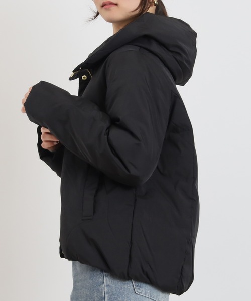 TRUDEA(トルディア)の「フーデットダウンジャケット(ダウンジャケット/コート・レディース・ベージュ/ブラック・LARGE/MEDIUM)」の17枚目の写真