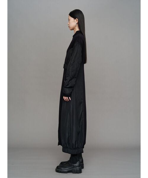 UN3D.（アンスリード）の「LINER JACKET DOCKING JERSEY OP / ライナージャケットドッキングジャージワンピース（ワンピース・レディース・ブラック/その他1・38/36）」の5枚目の写真