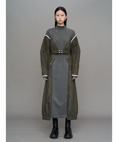 UN3D.（アンスリード）の「LINER JACKET DOCKING JERSEY OP / ライナージャケットドッキングジャージワンピース（ワンピース・レディース・ブラック/その他1・38/36）」の8枚目の写真