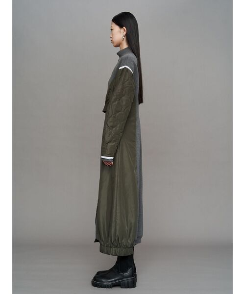 UN3D.（アンスリード）の「LINER JACKET DOCKING JERSEY OP / ライナージャケットドッキングジャージワンピース（ワンピース・レディース・ブラック/その他1・38/36）」の9枚目の写真