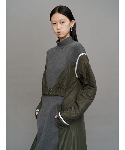 UN3D.（アンスリード）の「LINER JACKET DOCKING JERSEY OP / ライナージャケットドッキングジャージワンピース（ワンピース・レディース・ブラック/その他1・38/36）」の13枚目の写真