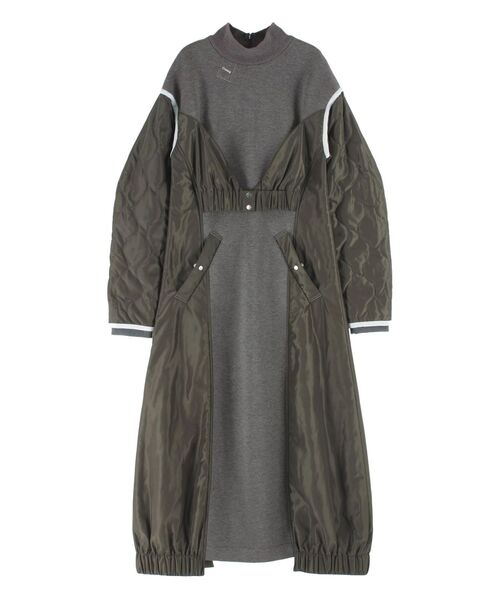 UN3D.（アンスリード）の「LINER JACKET DOCKING JERSEY OP / ライナージャケットドッキングジャージワンピース（ワンピース・レディース・ブラック/その他1・38/36）」の3枚目の写真