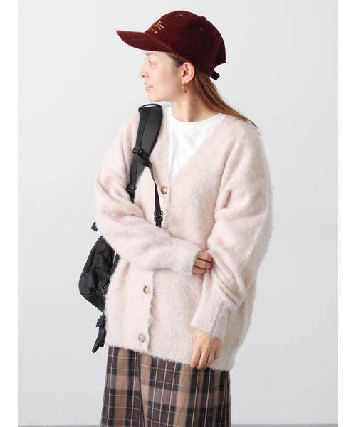 Lugnoncure（ルノンキュール）の「起毛Vネックカーディガン（カーディガン/ボレロ・レディース・ベージュ/ピンク/ブラック/ブルー/グレー・F）」の18枚目の写真