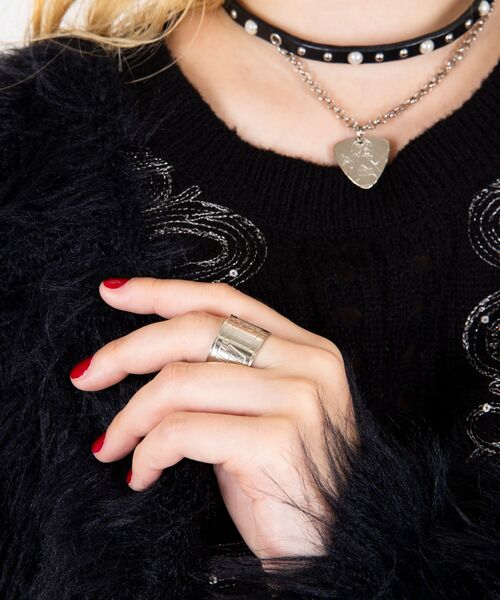 HYSTERIC GLAMOUR（ヒステリックグラマー）の「ロゴリング（リング・メンズ・シルバー・FREE）」の2枚目の写真