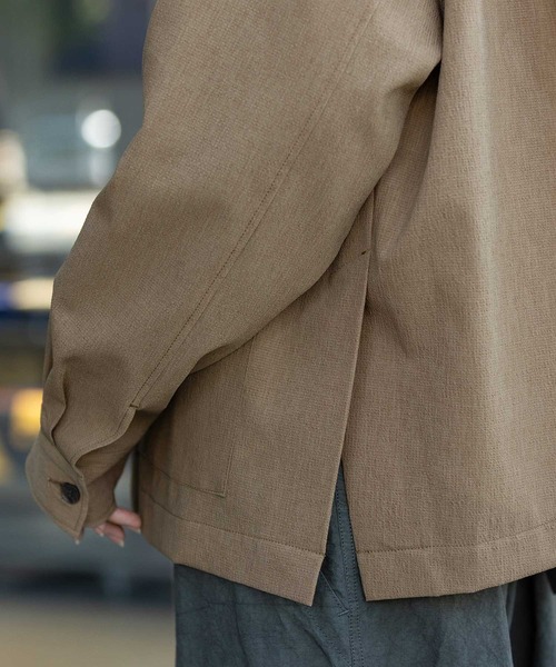 Munich（ミューニック）の「【UVカット】【防シワ】【ウォッシャブル】ストレッチサップジャケット（テーラードジャケット・レディース・モカ/グレー・FREE）」の12枚目の写真