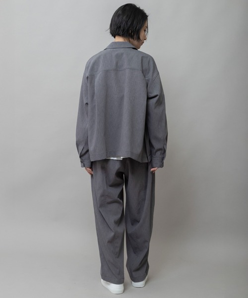 Munich（ミューニック）の「【UVカット】【防シワ】【ウォッシャブル】ストレッチサップジャケット（テーラードジャケット・レディース・モカ/グレー・FREE）」の18枚目の写真