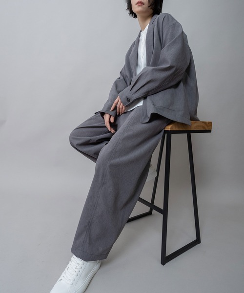 Munich（ミューニック）の「【UVカット】【防シワ】【ウォッシャブル】ストレッチサップジャケット（テーラードジャケット・レディース・モカ/グレー・FREE）」の21枚目の写真