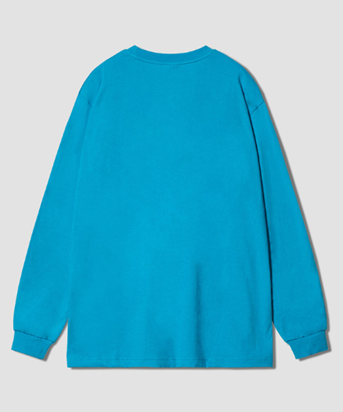 GRANFINNY（グランフィニ）の「ベーシックポケットロングスリーブ - オーシャンブルー（Tシャツ/カットソー・レディース・スカイブルー・MEDIUM/LARGE/X-LARGE）」の2枚目の写真