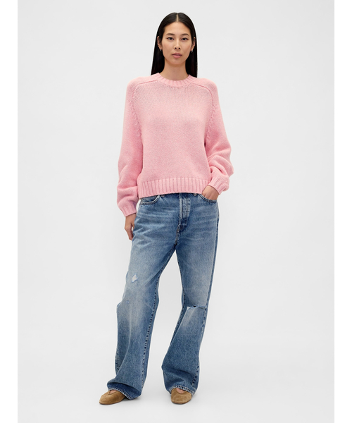 GAP(ギャップ)の「コットンブレンド リラックスフィット クルーネックセーター(ニット/セーター・レディース・ライトブルー/ピンク/ベージュ/マルチ・XXS/XL/L/M/S/XS)」の18枚目の写真