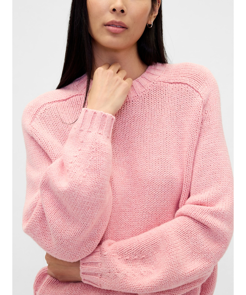 GAP(ギャップ)の「コットンブレンド リラックスフィット クルーネックセーター(ニット/セーター・レディース・ライトブルー/ピンク/ベージュ/マルチ・XXS/XL/L/M/S/XS)」の3枚目の写真