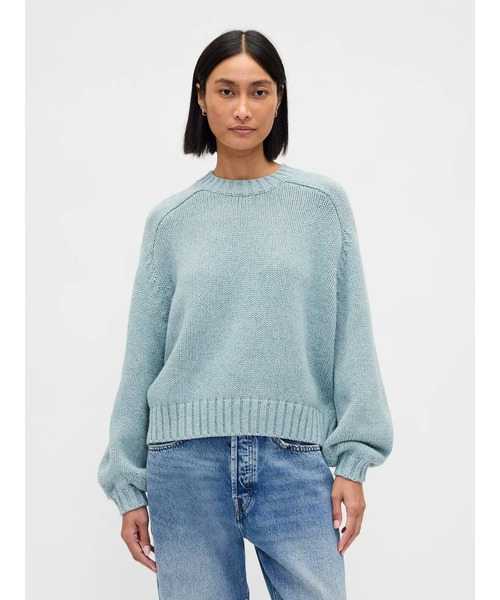 GAP(ギャップ)の「コットンブレンド リラックスフィット クルーネックセーター(ニット/セーター・レディース・ライトブルー/ピンク/ベージュ/マルチ・XXS/XL/L/M/S/XS)」の1枚目の写真