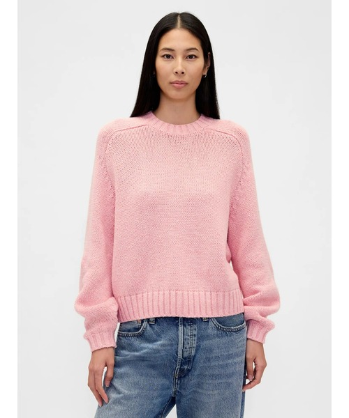 GAP(ギャップ)の「コットンブレンド リラックスフィット クルーネックセーター(ニット/セーター・レディース・ライトブルー/ピンク/ベージュ/マルチ・XXS/XL/L/M/S/XS)」の5枚目の写真