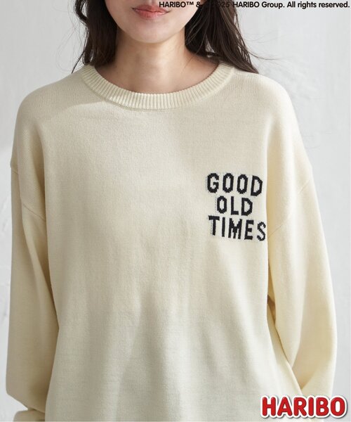 VENCEEXCHANGE（ヴァンスエクスチェンジ）の「HARIBO Retro クルーネックニット（ニット/セーター・メンズ・ブラック/オフホワイト・M/L）」の4枚目の写真