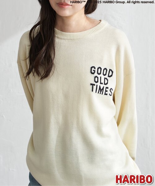 VENCEEXCHANGE（ヴァンスエクスチェンジ）の「HARIBO Retro クルーネックニット（ニット/セーター・メンズ・ブラック/オフホワイト・M/L）」の5枚目の写真