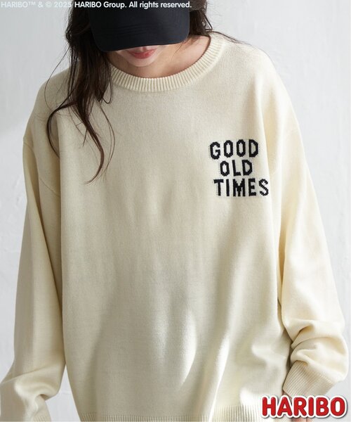 VENCEEXCHANGE（ヴァンスエクスチェンジ）の「HARIBO Retro クルーネックニット（ニット/セーター・メンズ・ブラック/オフホワイト・M/L）」の6枚目の写真