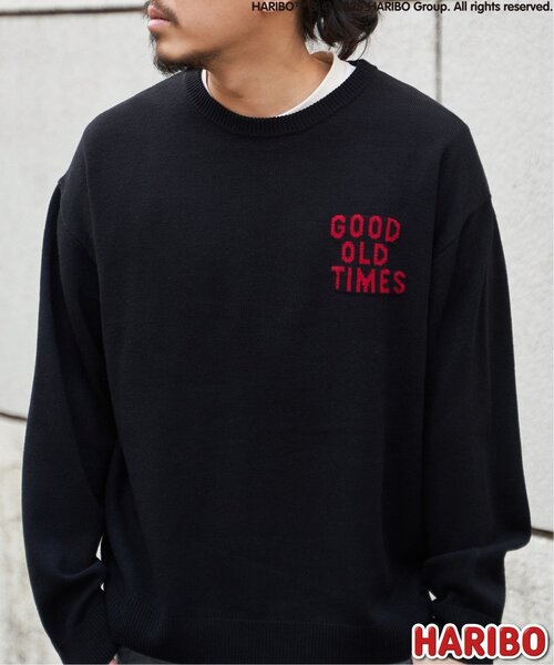 VENCEEXCHANGE（ヴァンスエクスチェンジ）の「HARIBO Retro クルーネックニット（ニット/セーター・メンズ・ブラック/オフホワイト・M/L）」の18枚目の写真