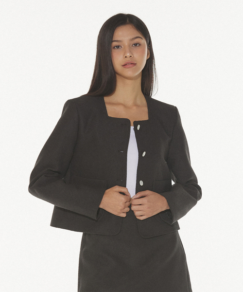 DEARSTALKER（ディアストーカー）の「CLASSY BOUCLE TWEED JACKET - BLACK（その他アウター・レディース・その他・FREE）」の2枚目の写真