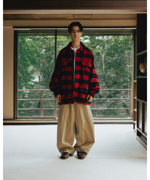 ANGLAN（アングラン）の「Herringbone Fatigue Balloon Pants - Beige（その他パンツ・メンズ・その他・FREE）」の7枚目の写真