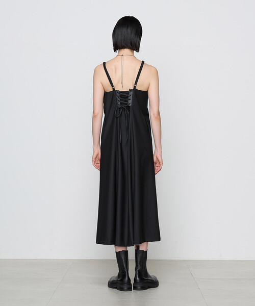 COMME CA(コムサ)の「〔 TALLサイズ 〕【ブライトリーセットアップ/セットアップ対応】ストレッチトロ ワンピース(ワンピース・レディース・ブラック・13号)」の5枚目の写真