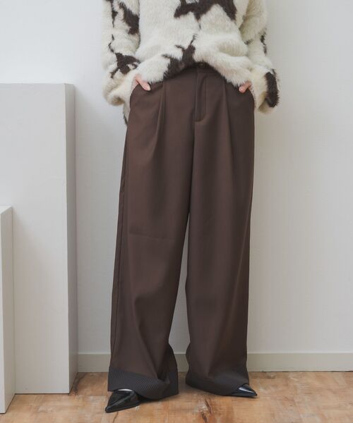 kivi（キヴィ）の「ロールアップタックパンツ（その他パンツ・レディース・ダークブルー/ブラウン・LARGE/MEDIUM）」の9枚目の写真