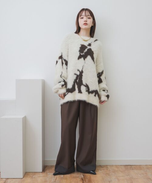 kivi（キヴィ）の「ロールアップタックパンツ（その他パンツ・レディース・ダークブルー/ブラウン・LARGE/MEDIUM）」の12枚目の写真