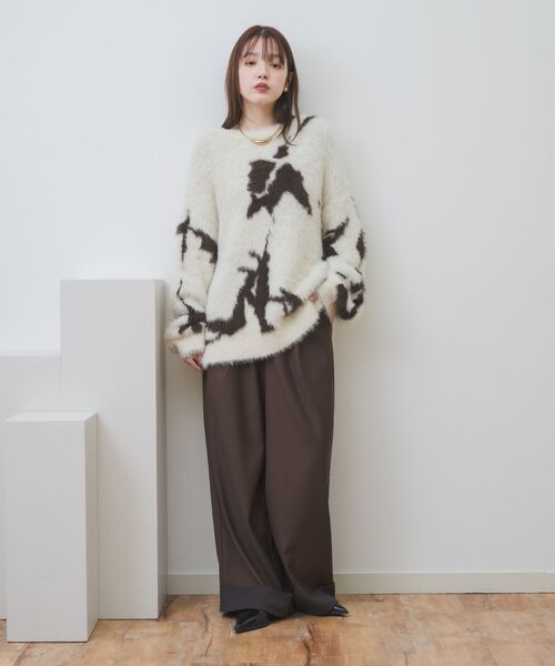 kivi（キヴィ）の「ロールアップタックパンツ（その他パンツ・レディース・ダークブルー/ブラウン・LARGE/MEDIUM）」の16枚目の写真