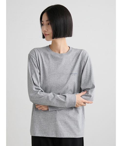MIESROHE(ミースロエ)の「グラフィックロングスリーブT(Tシャツ/カットソー・レディース・グレー/ベージュ/ホワイト・F)」の2枚目の写真