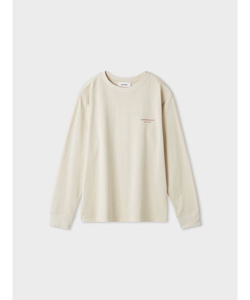MIESROHE(ミースロエ)の「グラフィックロングスリーブT(Tシャツ/カットソー・レディース・グレー/ベージュ/ホワイト・F)」の9枚目の写真