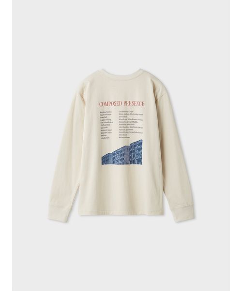 MIESROHE(ミースロエ)の「グラフィックロングスリーブT(Tシャツ/カットソー・レディース・グレー/ベージュ/ホワイト・F)」の10枚目の写真