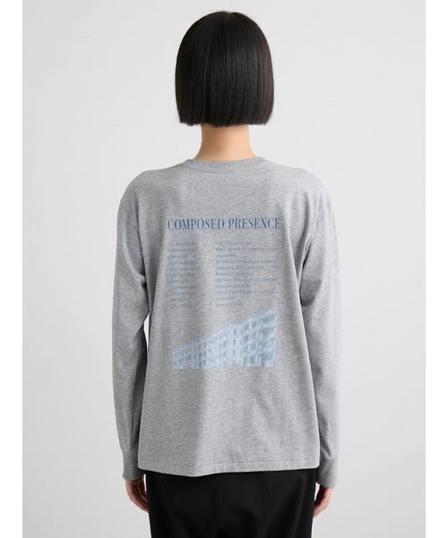 MIESROHE(ミースロエ)の「グラフィックロングスリーブT(Tシャツ/カットソー・レディース・グレー/ベージュ/ホワイト・F)」の12枚目の写真