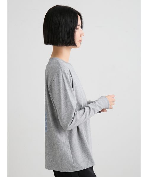 MIESROHE(ミースロエ)の「グラフィックロングスリーブT(Tシャツ/カットソー・レディース・グレー/ベージュ/ホワイト・F)」の13枚目の写真