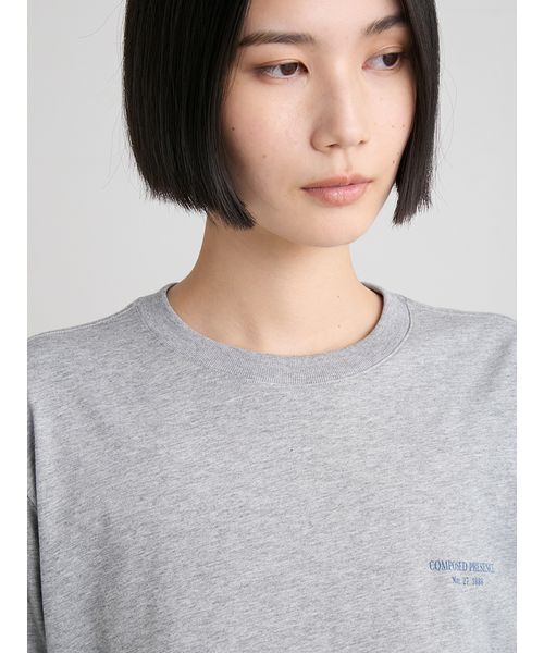 MIESROHE(ミースロエ)の「グラフィックロングスリーブT(Tシャツ/カットソー・レディース・グレー/ベージュ/ホワイト・F)」の14枚目の写真