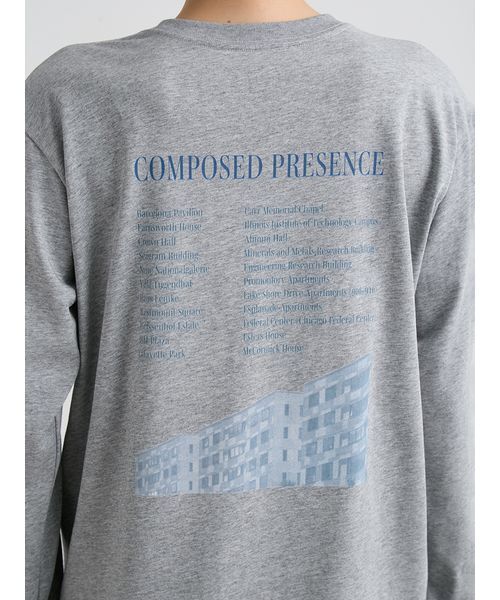 MIESROHE(ミースロエ)の「グラフィックロングスリーブT(Tシャツ/カットソー・レディース・グレー/ベージュ/ホワイト・F)」の18枚目の写真