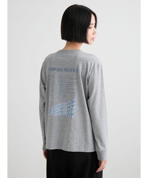 MIESROHE(ミースロエ)の「グラフィックロングスリーブT(Tシャツ/カットソー・レディース・グレー/ベージュ/ホワイト・F)」の21枚目の写真
