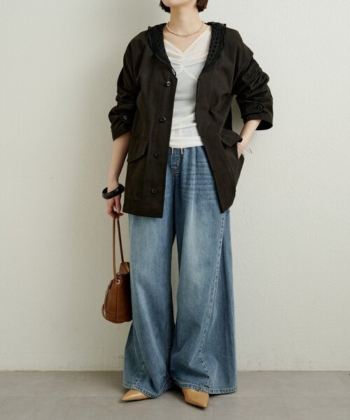 Omekashi（オメカシ）の「デニムイージーパンツ（デニムパンツ・レディース・ブルー/ネイビー・38/36）」の12枚目の写真