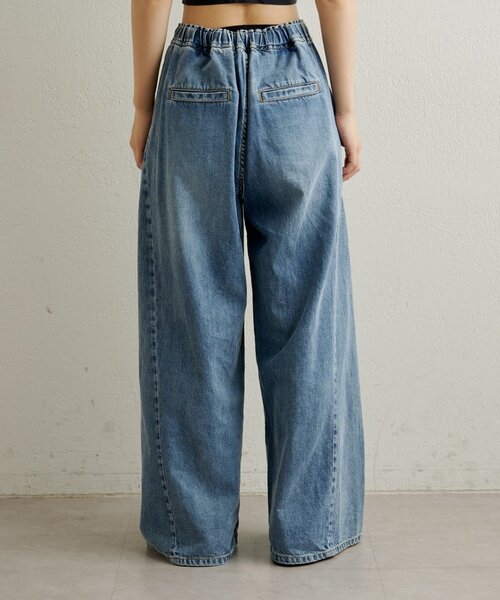 Omekashi（オメカシ）の「デニムイージーパンツ（デニムパンツ・レディース・ブルー/ネイビー・38/36）」の17枚目の写真