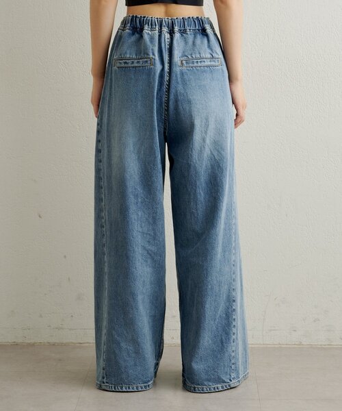 Omekashi（オメカシ）の「デニムイージーパンツ（デニムパンツ・レディース・ブルー/ネイビー・38/36）」の18枚目の写真