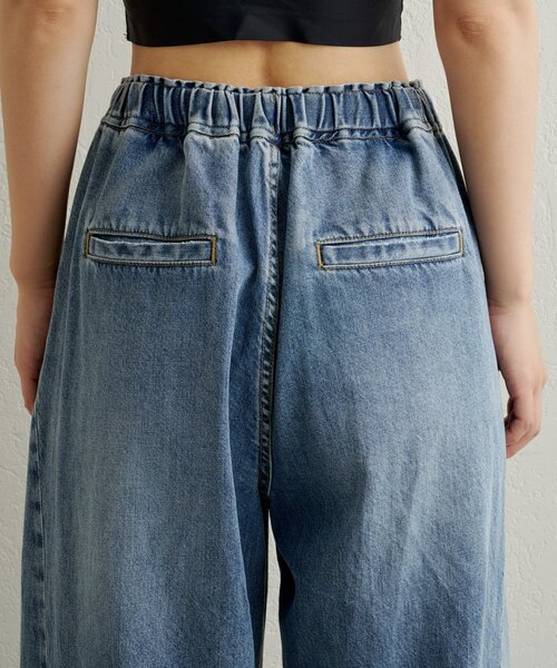 Omekashi（オメカシ）の「デニムイージーパンツ（デニムパンツ・レディース・ブルー/ネイビー・38/36）」の19枚目の写真