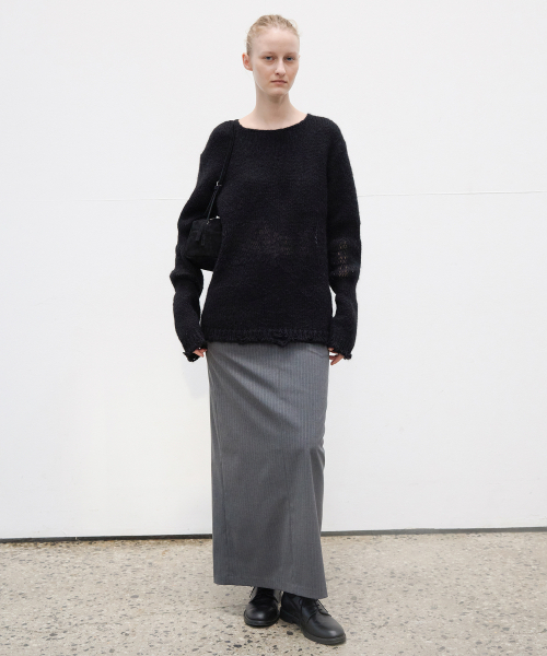 LEVAR(レバー)の「Straight Maxi Skirt - Stripe Charcoal(スカート・レディース・その他・SMALL/MEDIUM)」の4枚目の写真