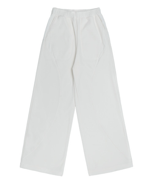 i:e Fluid Fleece Pants 01 / Off White