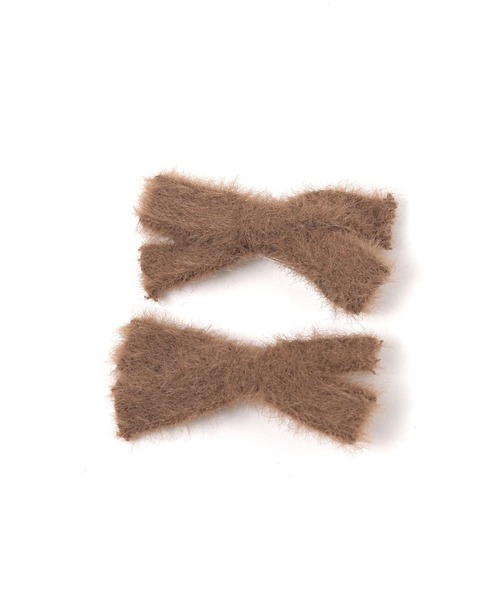 niko and...（ニコアンド）の「ニットリボン2SETヘアクリップ（バレッタ/ヘアクリップ・レディース・ブラック/ブラウン/ホワイト・0）」の3枚目の写真