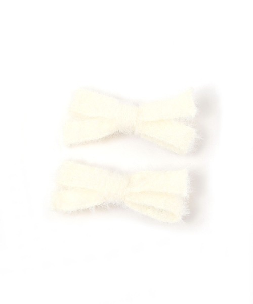 niko and...（ニコアンド）の「ニットリボン2SETヘアクリップ（バレッタ/ヘアクリップ・レディース・ブラック/ブラウン/ホワイト・0）」の2枚目の写真