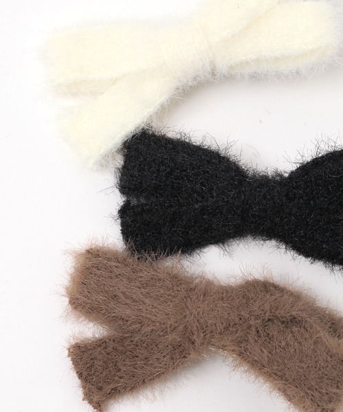 niko and...（ニコアンド）の「ニットリボン2SETヘアクリップ（バレッタ/ヘアクリップ・レディース・ブラック/ブラウン/ホワイト・0）」の5枚目の写真