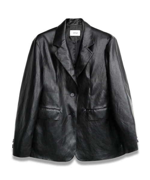 DOFFSEPT（ドフセプト）の「Vegan Leather Classic Single Blazer in Black（ライダースジャケット・レディース・その他・FREE）」の2枚目の写真