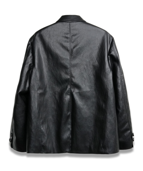 DOFFSEPT（ドフセプト）の「Vegan Leather Classic Single Blazer in Black（ライダースジャケット・レディース・その他・FREE）」の3枚目の写真