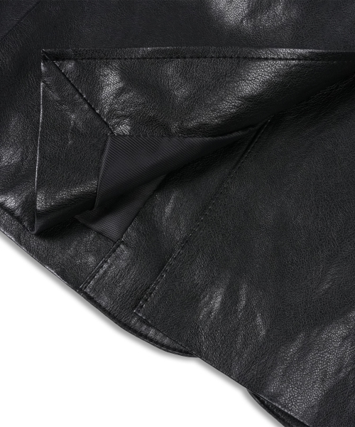 DOFFSEPT（ドフセプト）の「Vegan Leather Classic Single Blazer in Black（ライダースジャケット・レディース・その他・FREE）」の8枚目の写真