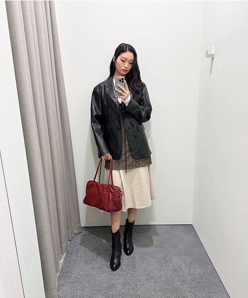 DOFFSEPT（ドフセプト）の「Vegan Leather Classic Single Blazer in Black（ライダースジャケット・レディース・その他・FREE）」の9枚目の写真