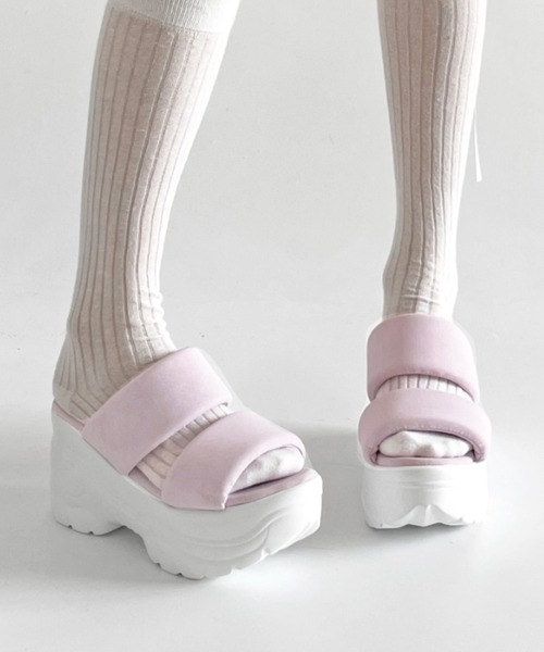 Shoes in Closet(シューズインクローゼット)の「+9.0㎝ 超軽量 厚底 スタイルアップソール フィット ベルト サンダル 6469(サンダル・レディース・ピンク/ブルー/ブラック×ブラック/アイボリー/ホワイト系3/ブラック系3・L/M/S/LL)」の6枚目の写真